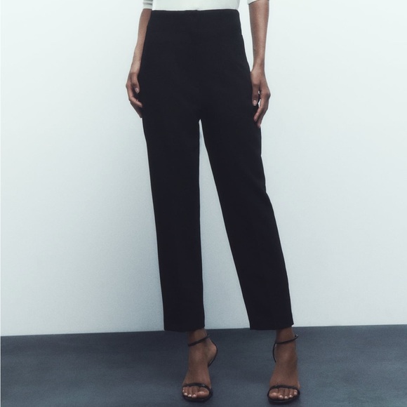 ZARA High Waisted Pants with Pleats Size L - Picture 4 of 7